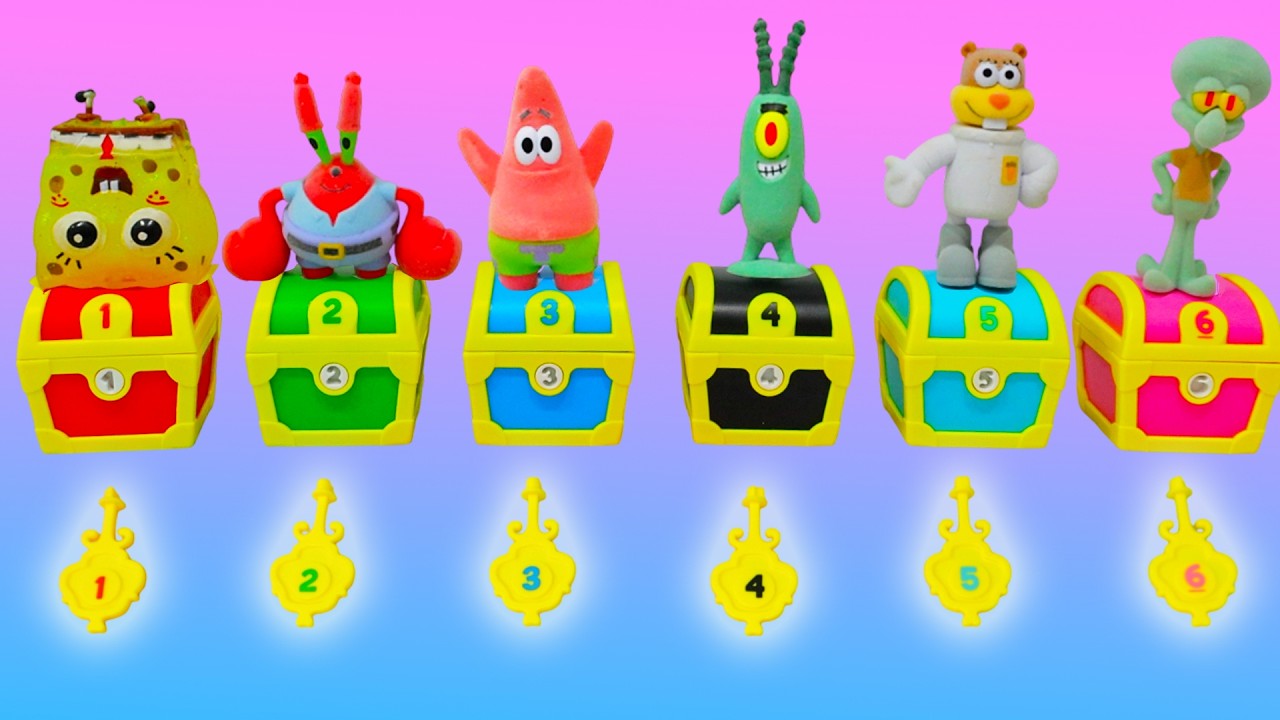 SpongeBob SquarePants Color Chests with Puzzles and Acitivities for Kids