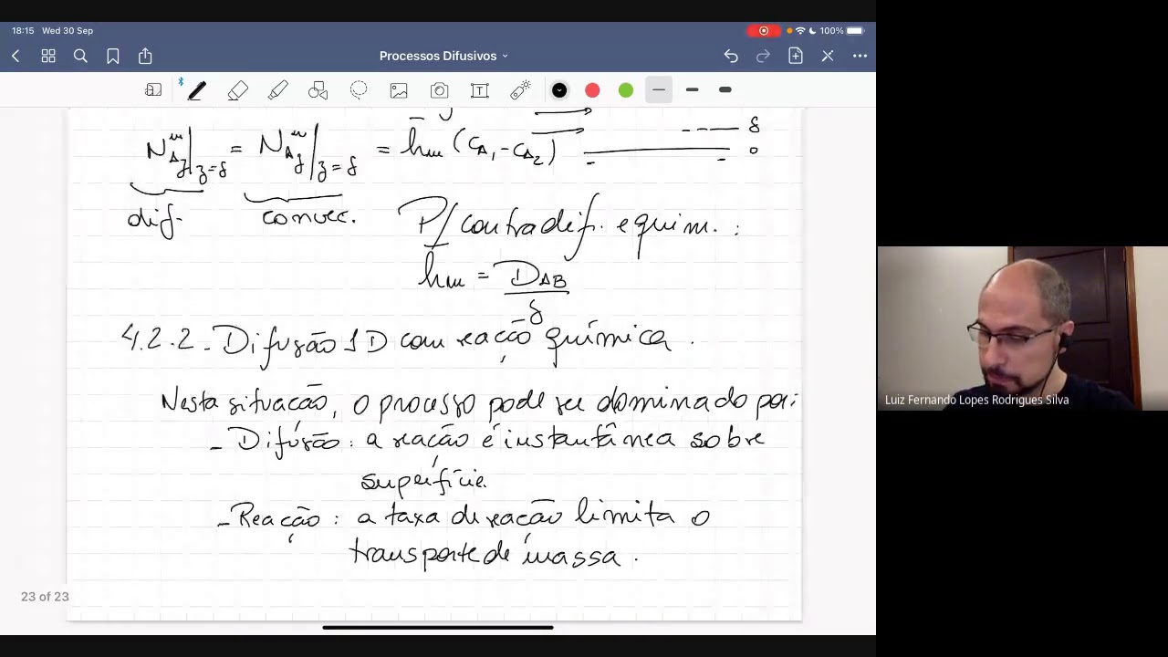 11 - Difusão com reações heterogêneas (limitação pela difusão) | EQE 476