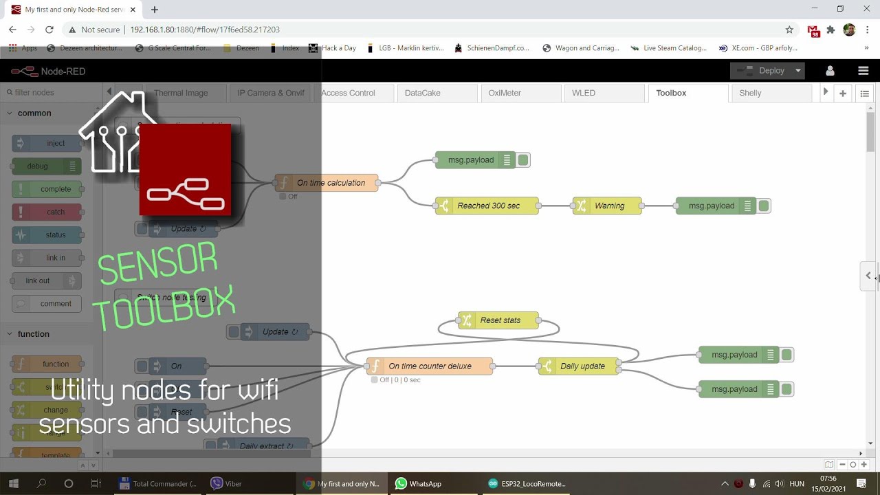Utility nodes for sensors and wifi devices in Node-Red