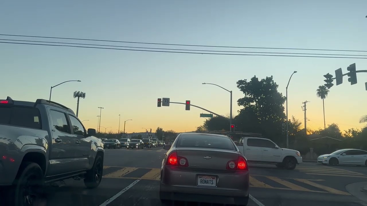Francisquito Avenue at Hacienda Blvd from West Covina January 8, 2026 4K