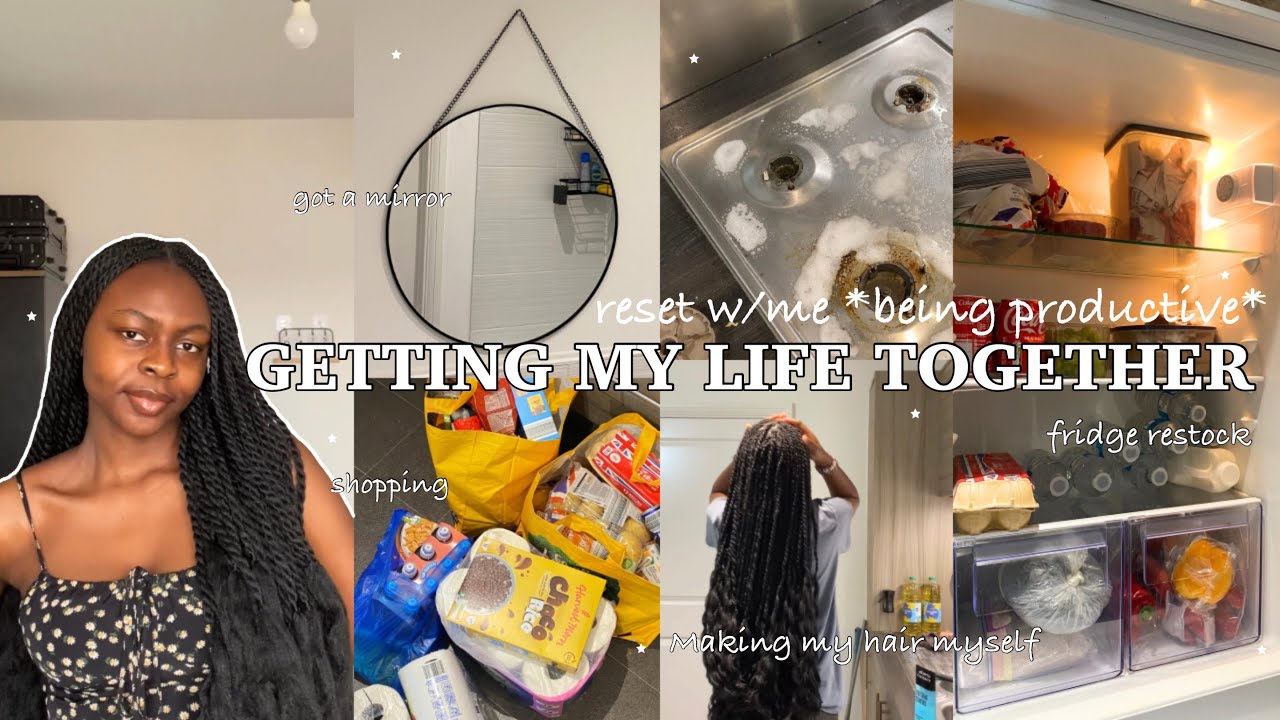 MONTHLY RESET 🗓️|new hair, extreme deep clean, new mirror, fridge restock & more