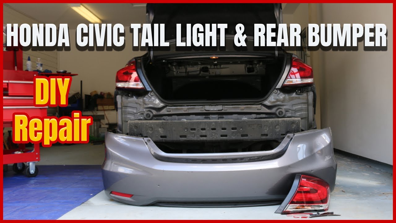 [DIY CAR FIXES] Honda Civic (2012-2015) Outer Tail Light Replacement and Rear Bumper Dent Repair