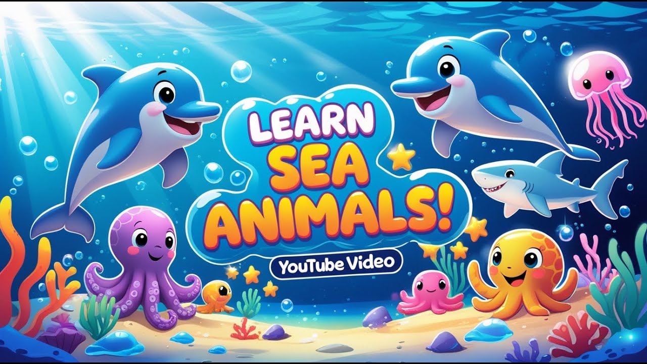 Learn Sea Animals for Kids 🐠 | Fun Ocean Adventure!