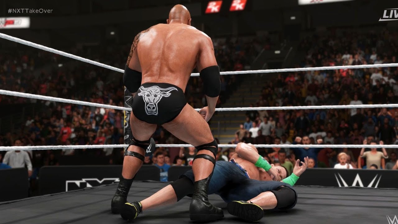 WWE 2K19 - The Rock vs John Cena - Gameplay (PC HD) [1080p60FPS]