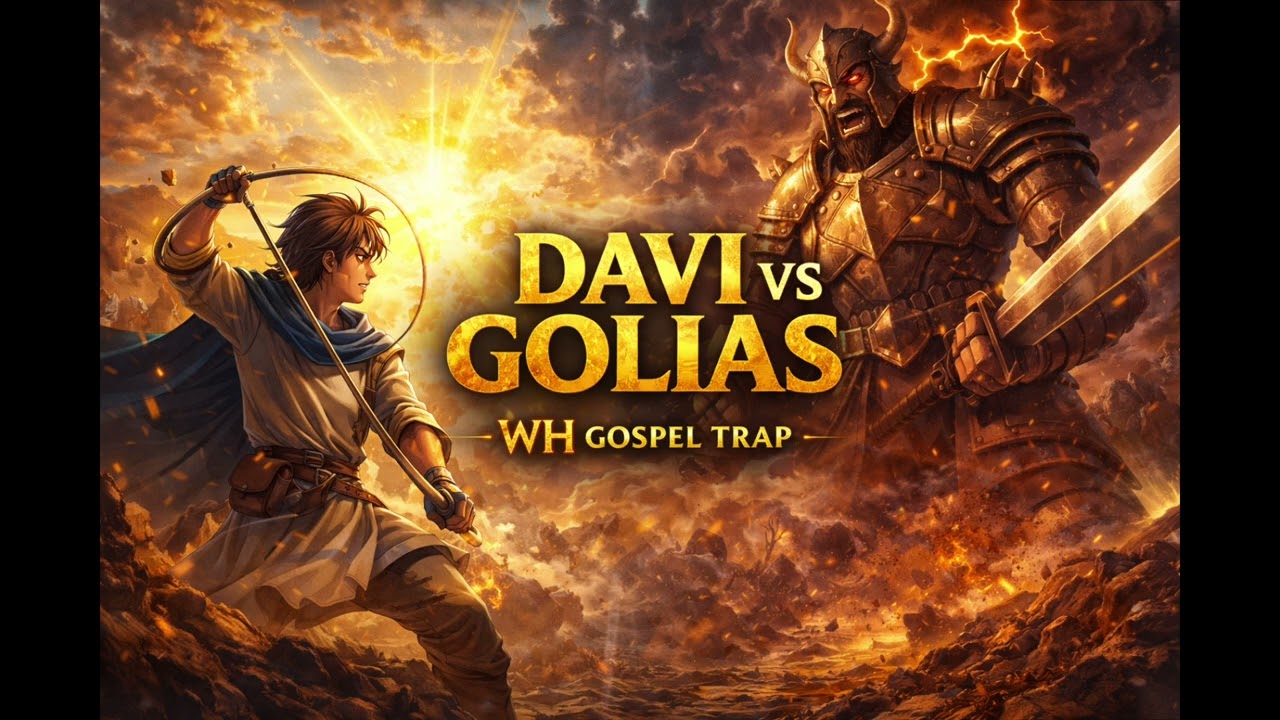 O DIA QUE O GIGANTE CAIU ⚔️ | Davi vs Golias – Gospel Trap