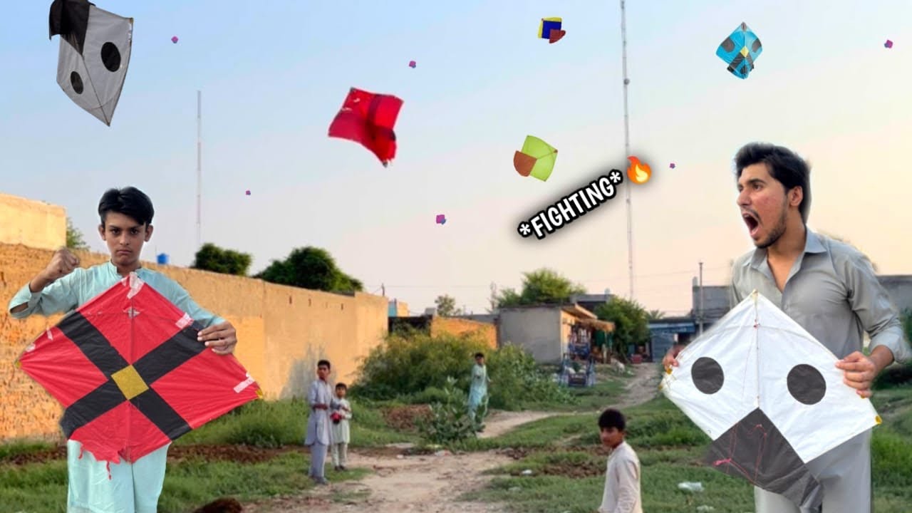kite fighting🔥 || Kite flying🪁 || Kite challenge😱 || Loss or win?😰 || Home made kites😍 || Kite
