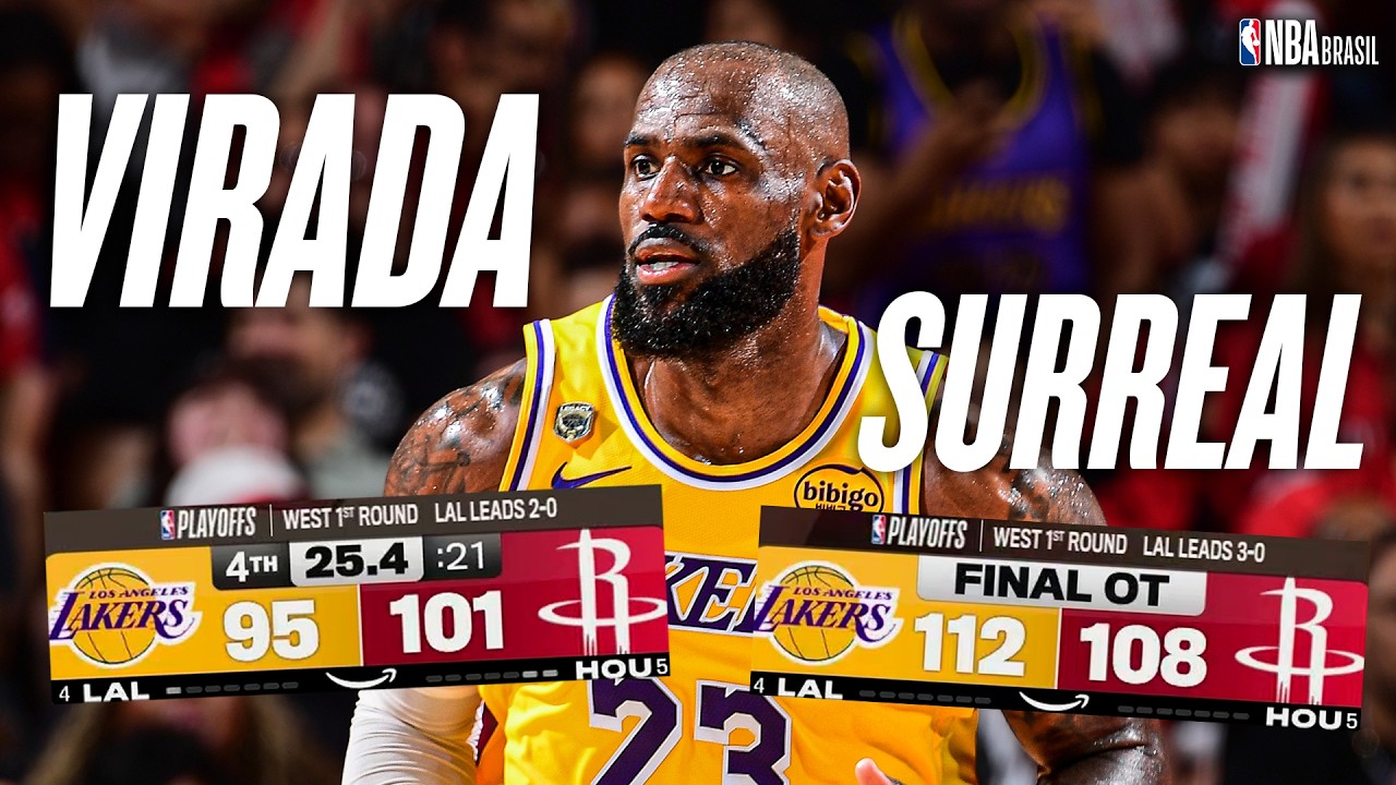 LEBRON SALVA os LAKERS com a SEQU&Ecirc;NCIA MAIS ABSURDA dos PLAYOFFS