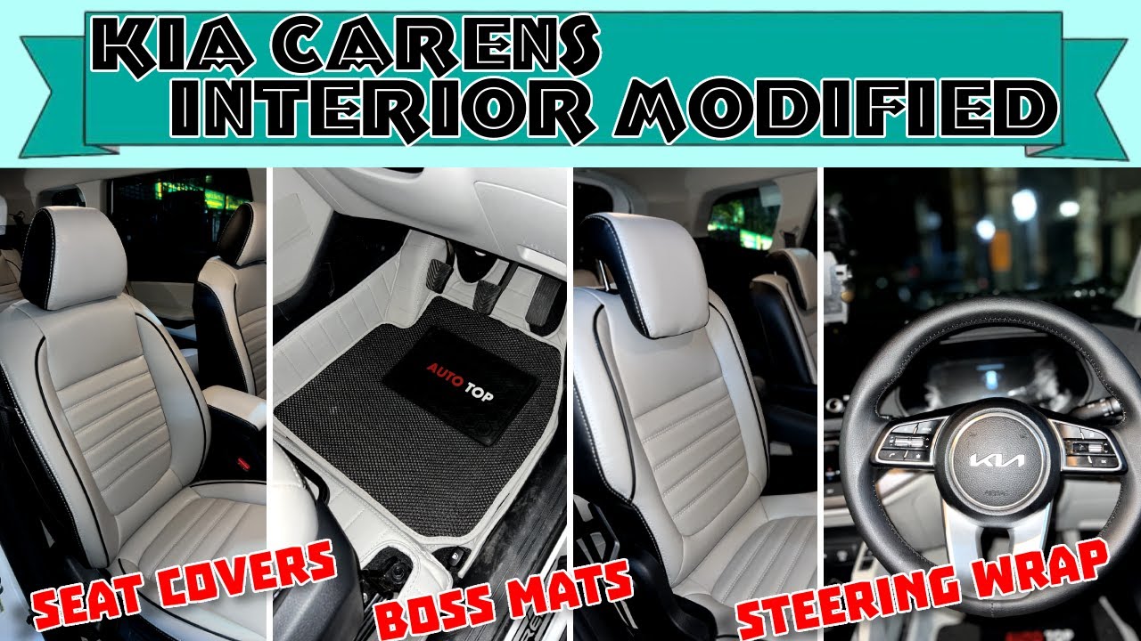 Kia Carens Modified | Carens Seat Covers | Boss Mats for Carens | Kia Carens | Rydes Car Comforts