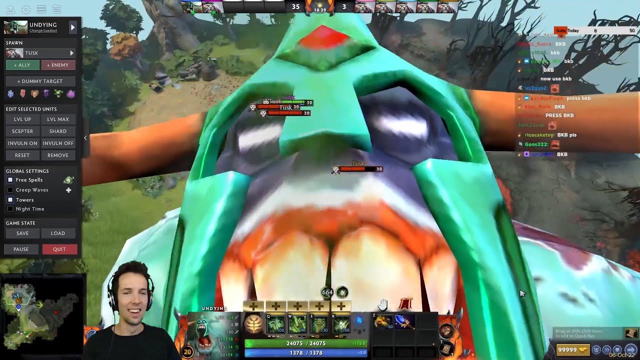 Grubby having fun testing out Undying in Attack on Titan form