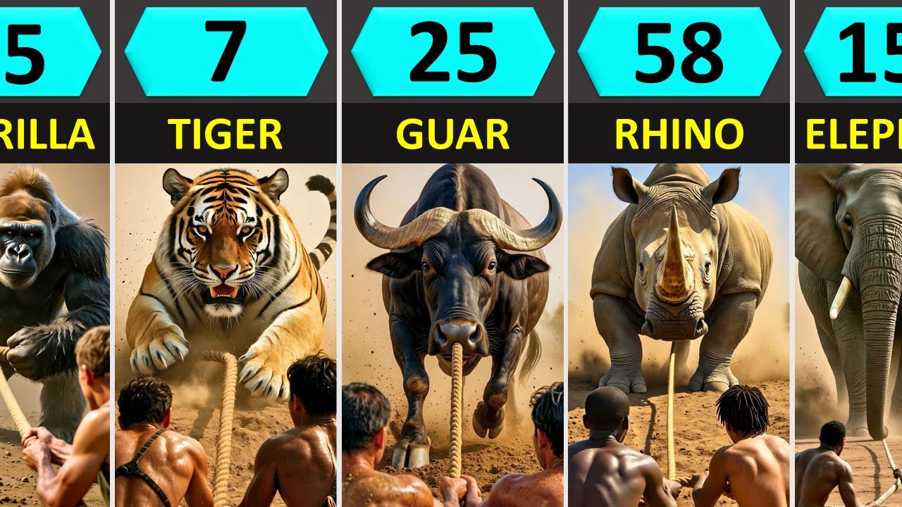 Tug-of-War: How Many Humans to Beat Each Animal?
