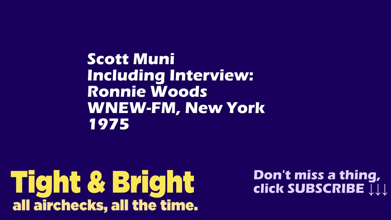 Scott Muni - WNEW-FM, New York - 1975 - Radio Aircheck (Includes interview with Ronnie Wood)