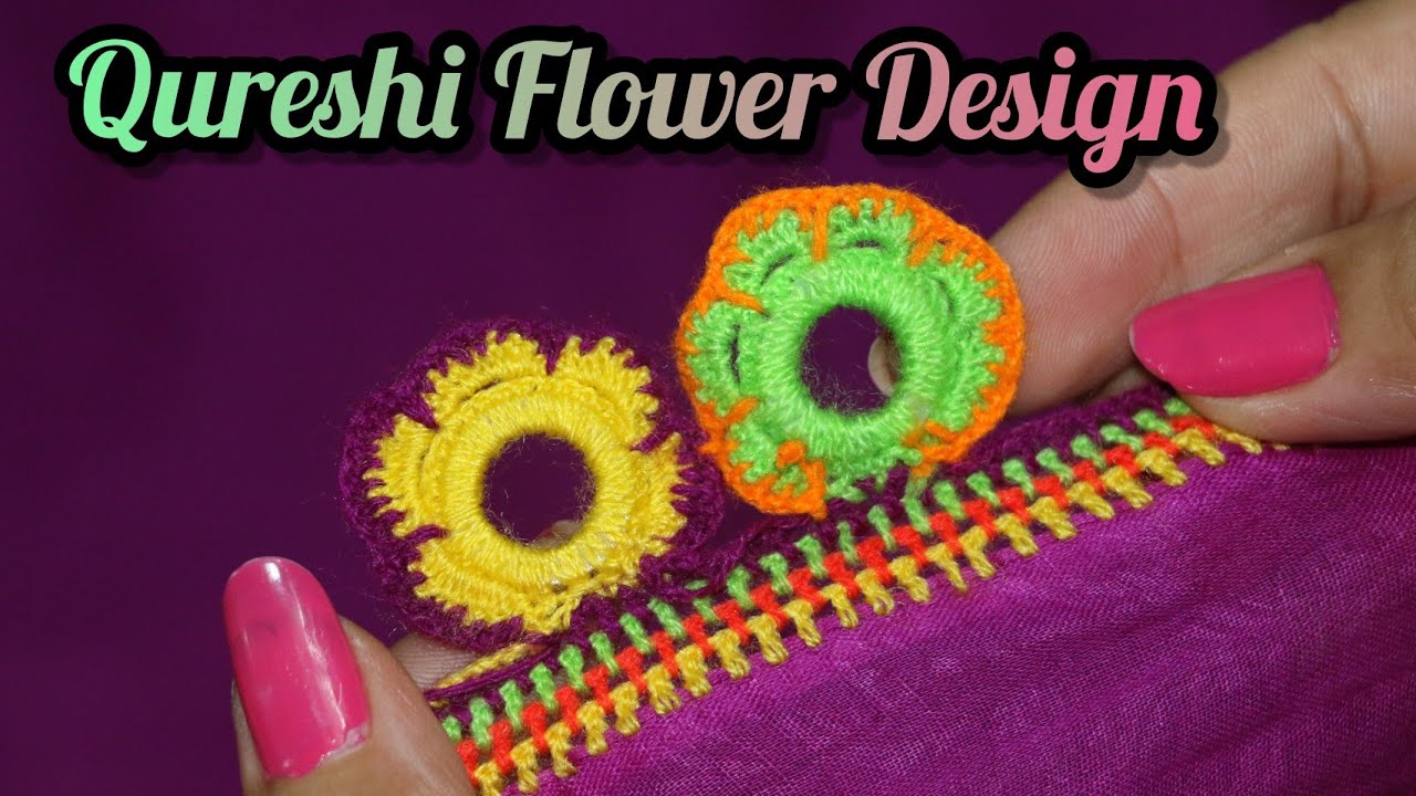 How To Make Crochet ,Beautiful Flower Design. #balochiculture #balochi #balochidaab #balochidressrk
