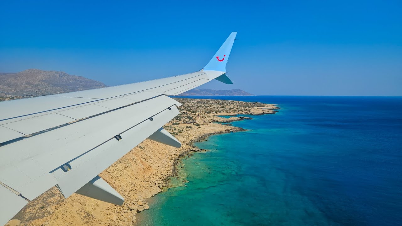 TUIfly Netherlands Boeing 737MAX landing at Karpathos!