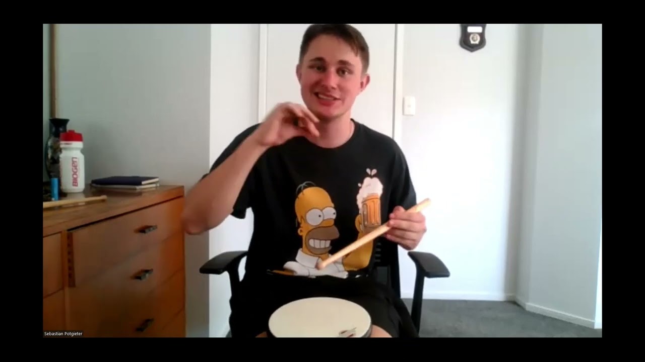 Pipe Band Drumming Lesson: Dead Strokes and Buzzes in Single Runs with Sebastian Potgieter
