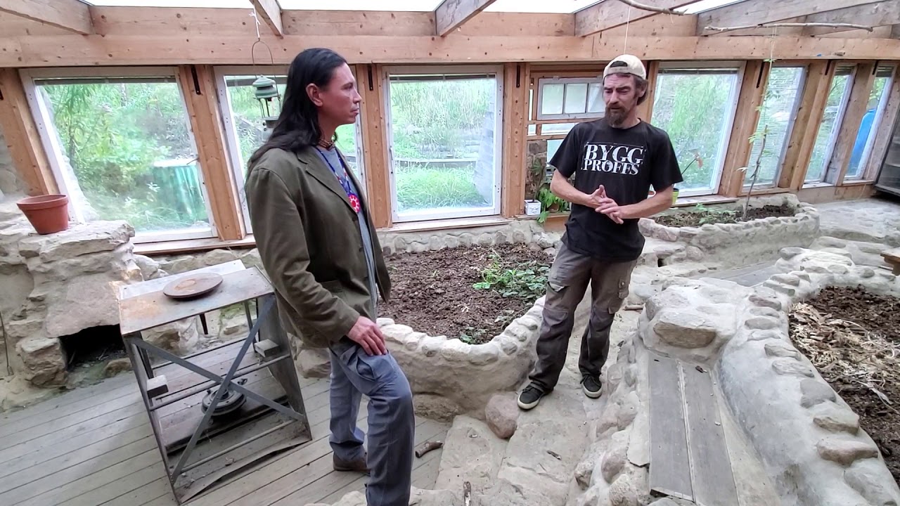 Kevin Schot and his Earth Ship home in Sweden