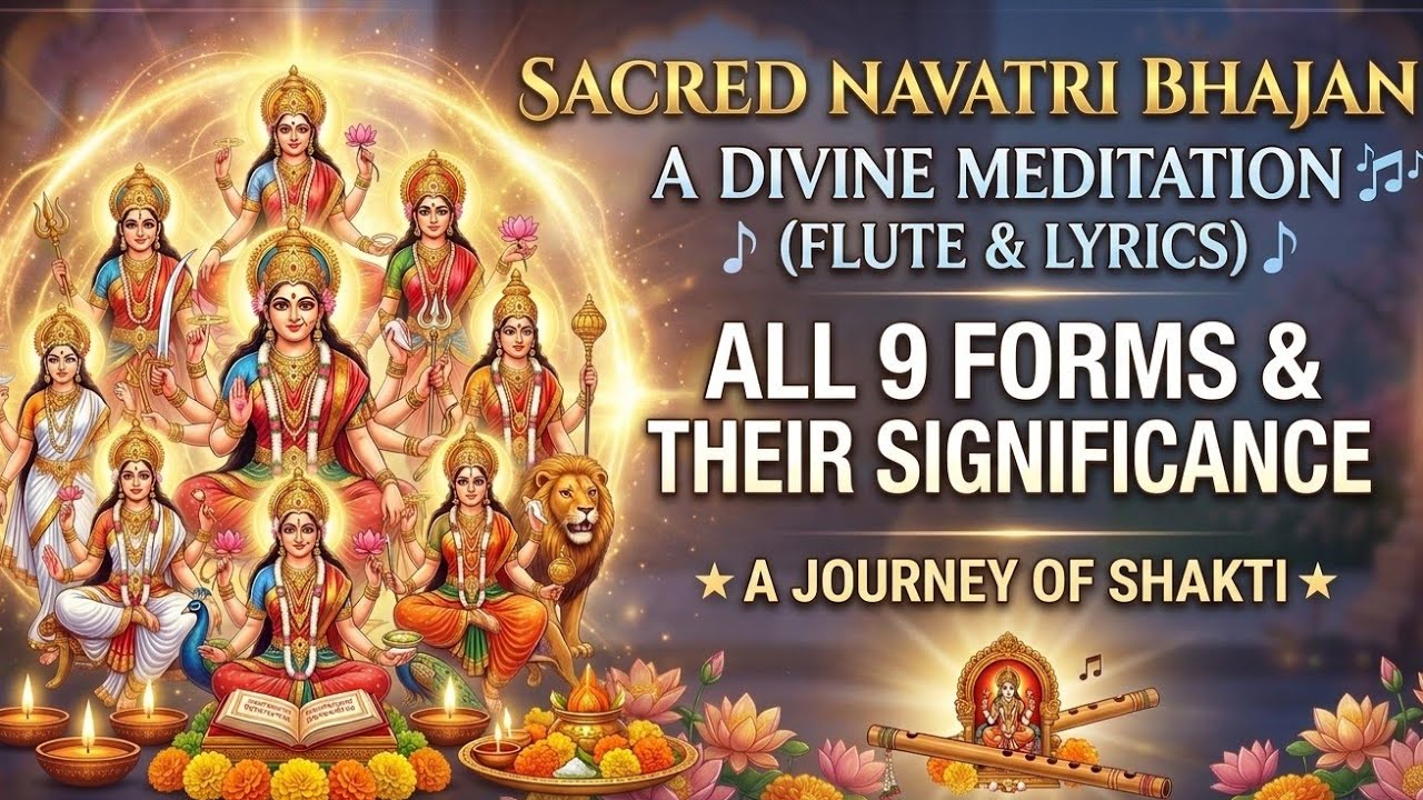 Navratri Special: All 9 Forms of Maa Durga | Peaceful Flute Bhajan with Lyrics & Significance
