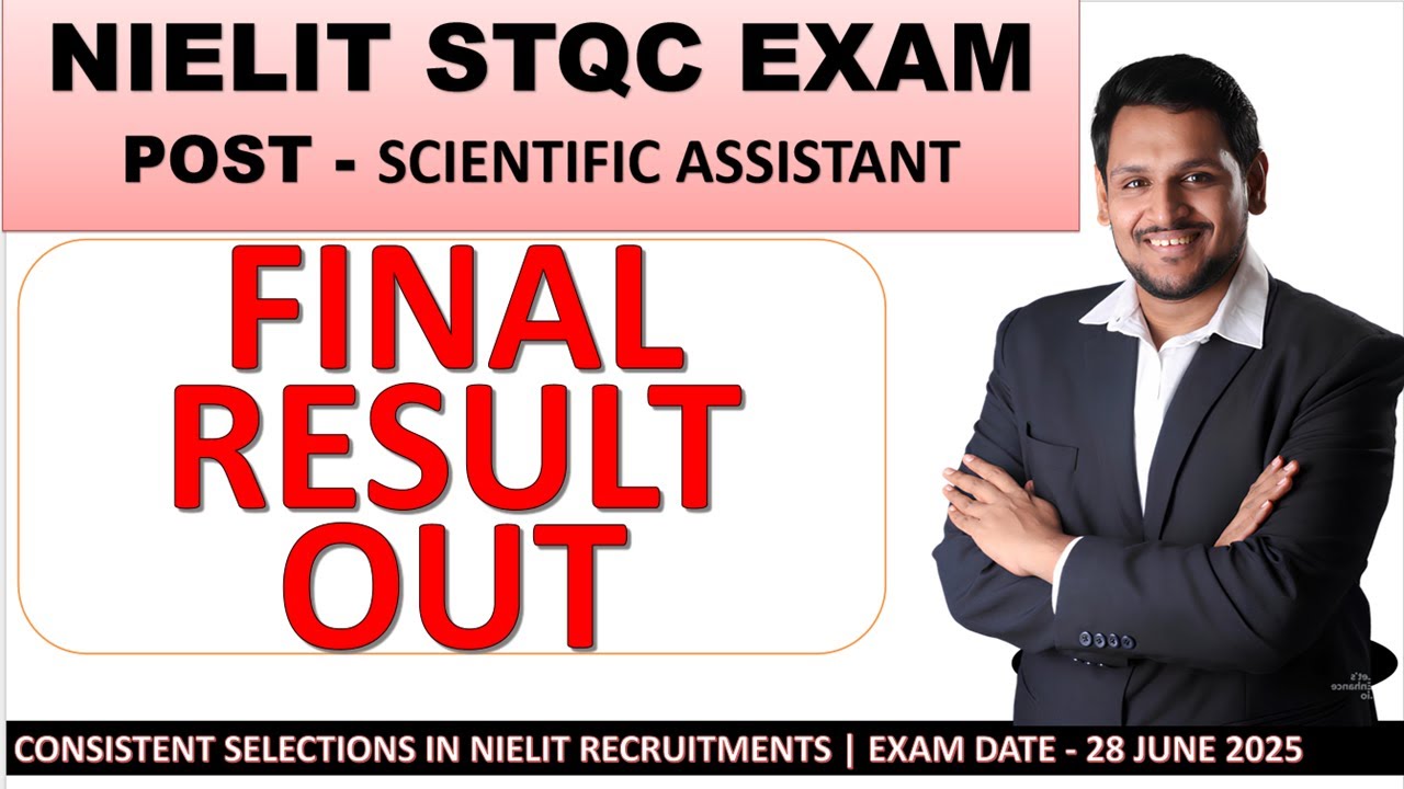 NIELIT STQC FINAL RESULT OUT | CONGRATULATIONS YOUR NOW CENTRAL GOVT EMPLOYEE | CHECK HERE