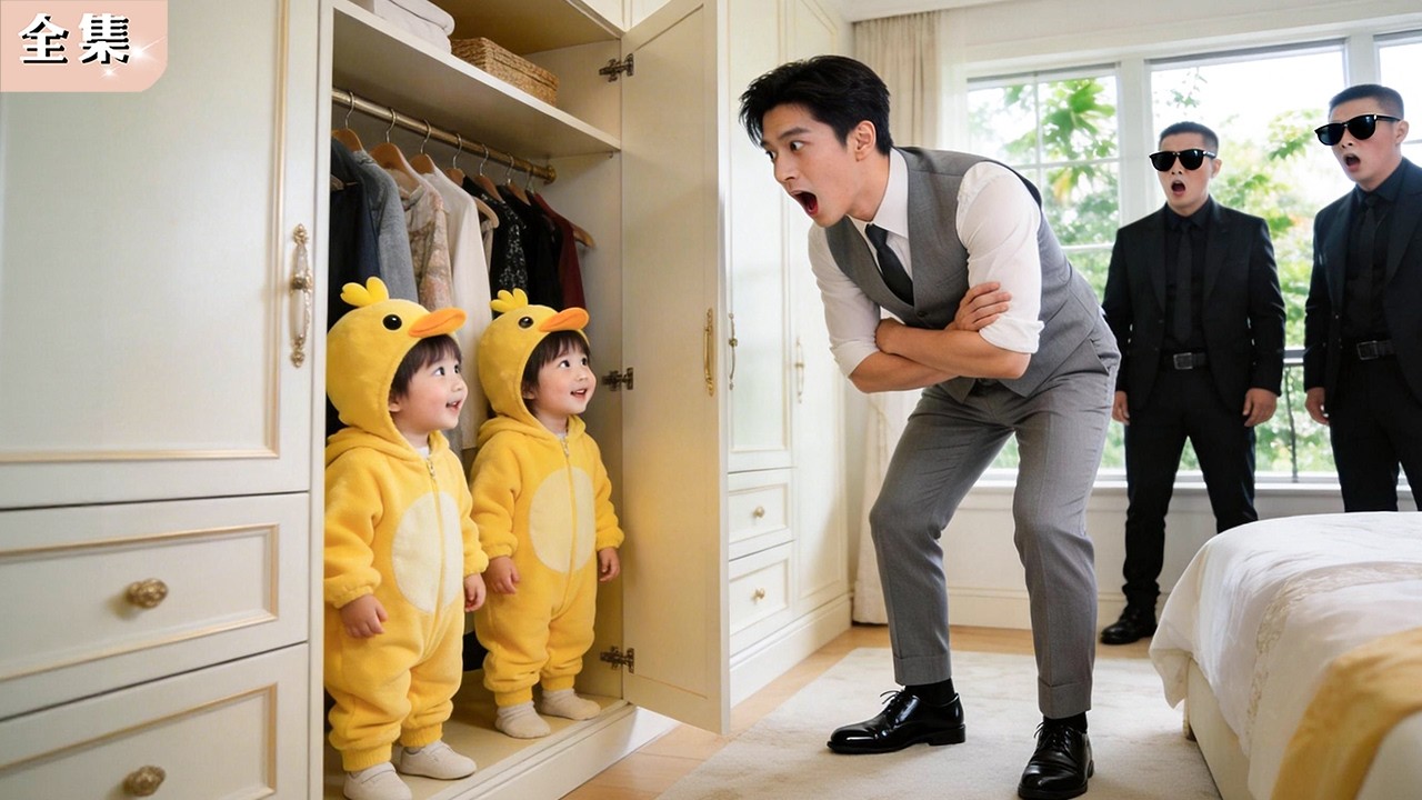 一場意外總裁喪失生育功能，怎料隔天開衣櫃竟蹦出兩個萌娃抱腿喊爸爸！低頭一看簡直是迷你版的自己瞬間明白一切，隔天拿著親子鑑定報告上門認親！#總裁 #甜寵 #熱門短劇 #drama