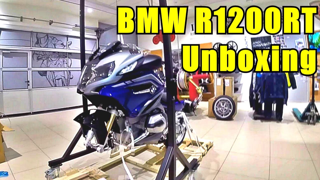 BMW R1200RT Unboxing, walk around, first run Распаковка и сборка BMW R1200RT