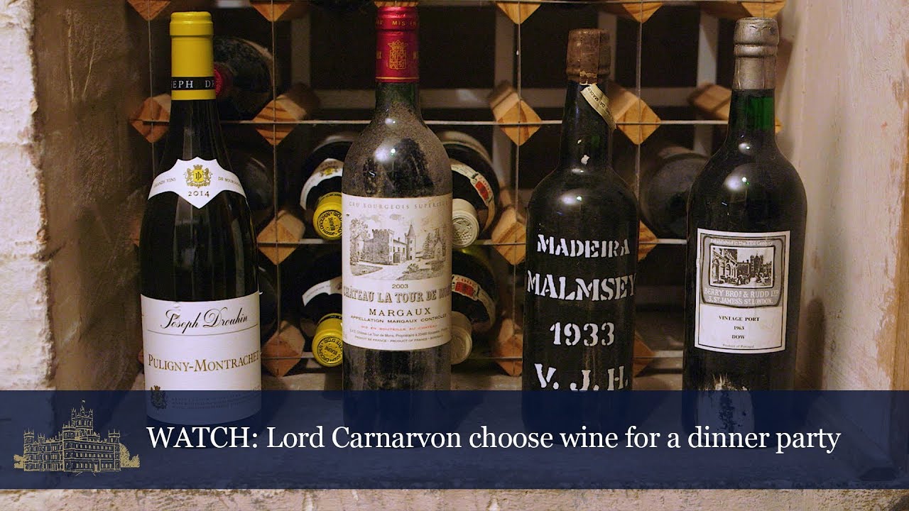 Choosing wine for a dinner party with Lord Carnarvon