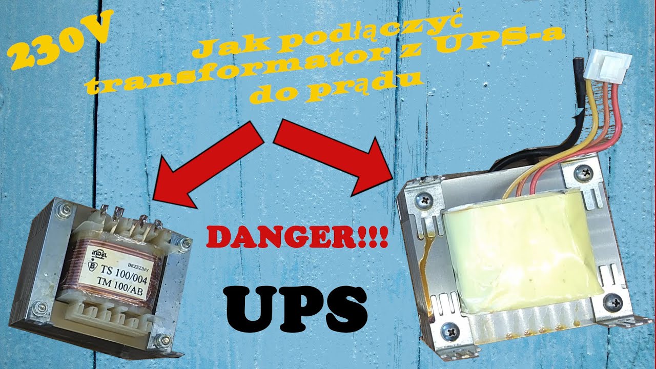 Jak podłączyć transformator z UPS-a do prądu?