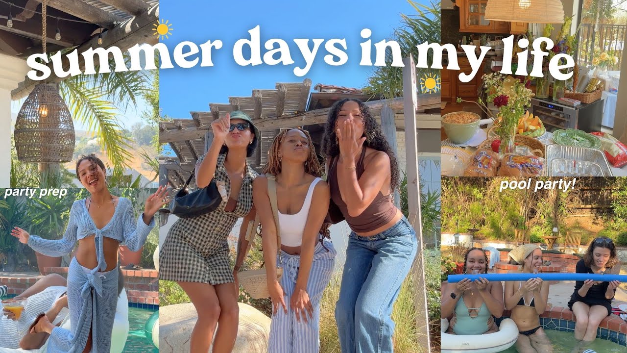 summer days vlog☀️ backyard updates, work sessions & pool party!