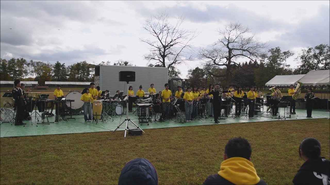 陸上自衛隊 第7音楽隊の演奏 観ませんか？ 南恵庭駐屯地創設７３周年及び第３施設団創隊６４周年記念行事会場2025 【恵庭南高校吹奏楽部演奏・合同演奏】2025-10-19撮影