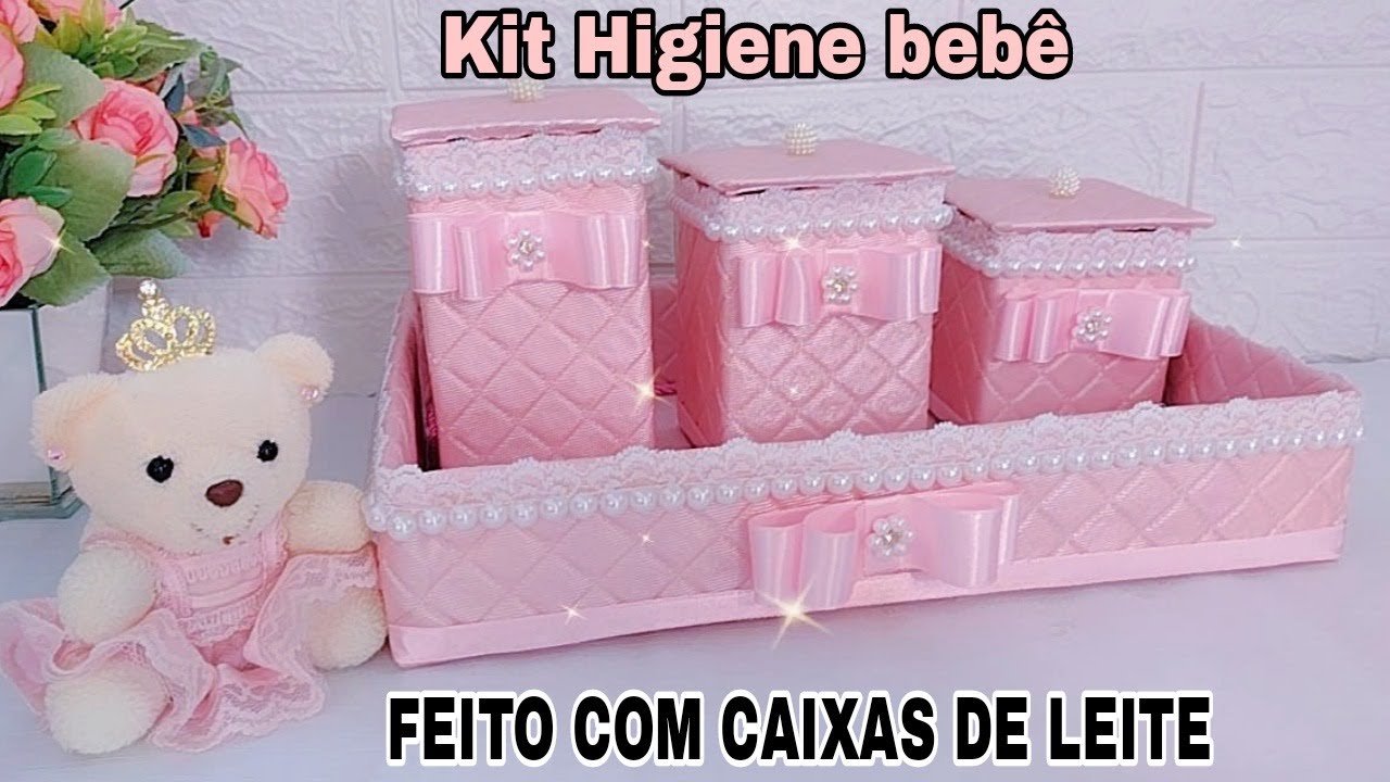 DIY- KIT HIGIENE BEBÊ FEITO COM CAIXAS DE LEITE E CAIXA DE SAPATO | VENDA MUITO 🤑 babykit reutilize