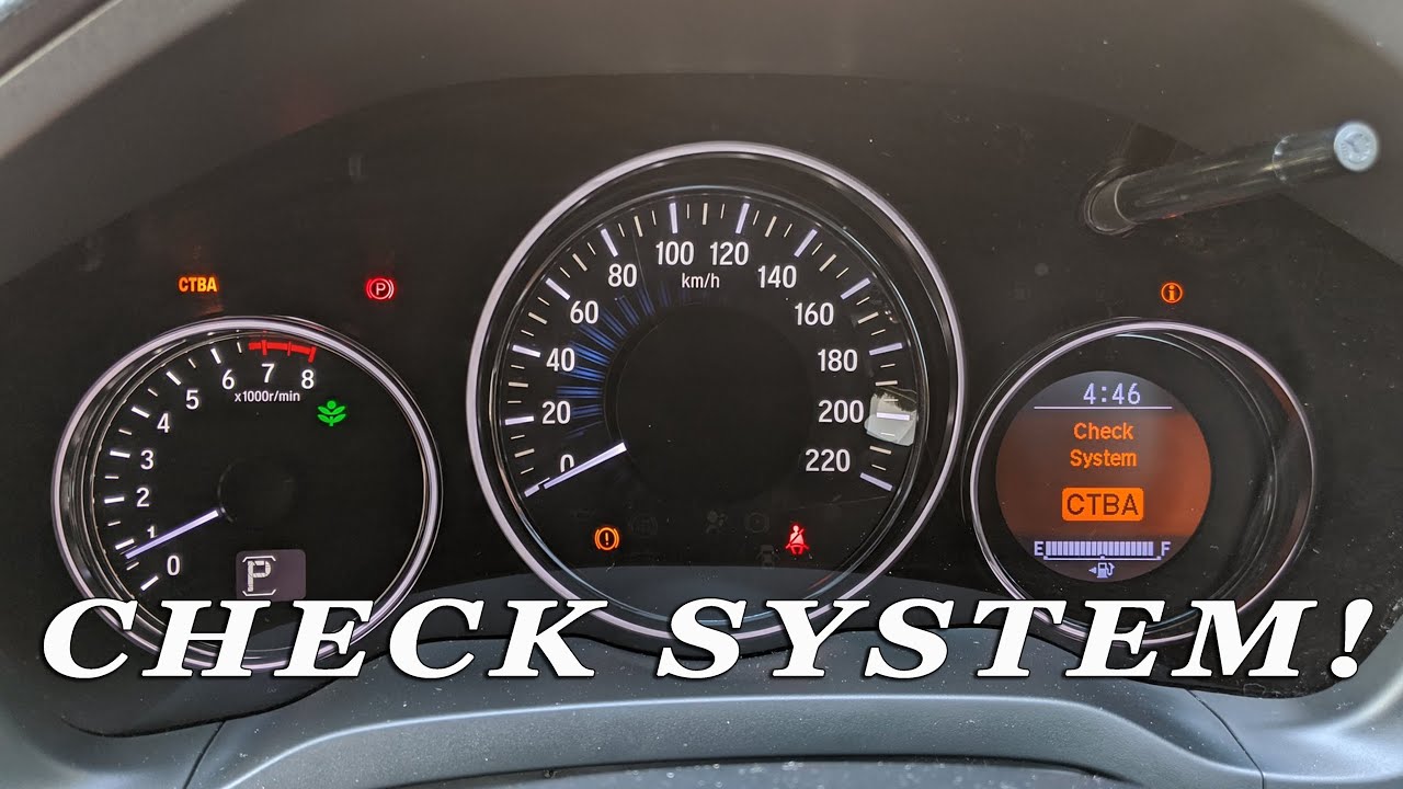 Honda HRV 2019 / Vezel RU5 CTBA Warning System Check. FIXED.