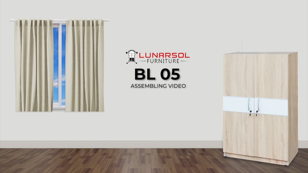 PERAKITAN LUNARSOL BL 05 | Lemari anak minimalis lis putih