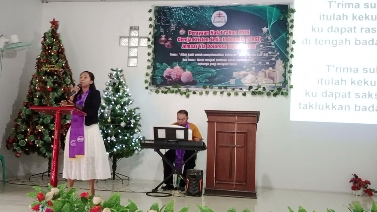 Ibadah Minggu, 11-01-2025 di GKSI Jemaat Via Dolorosa Lupu Peruca. Wl: Ibu Sri Melati