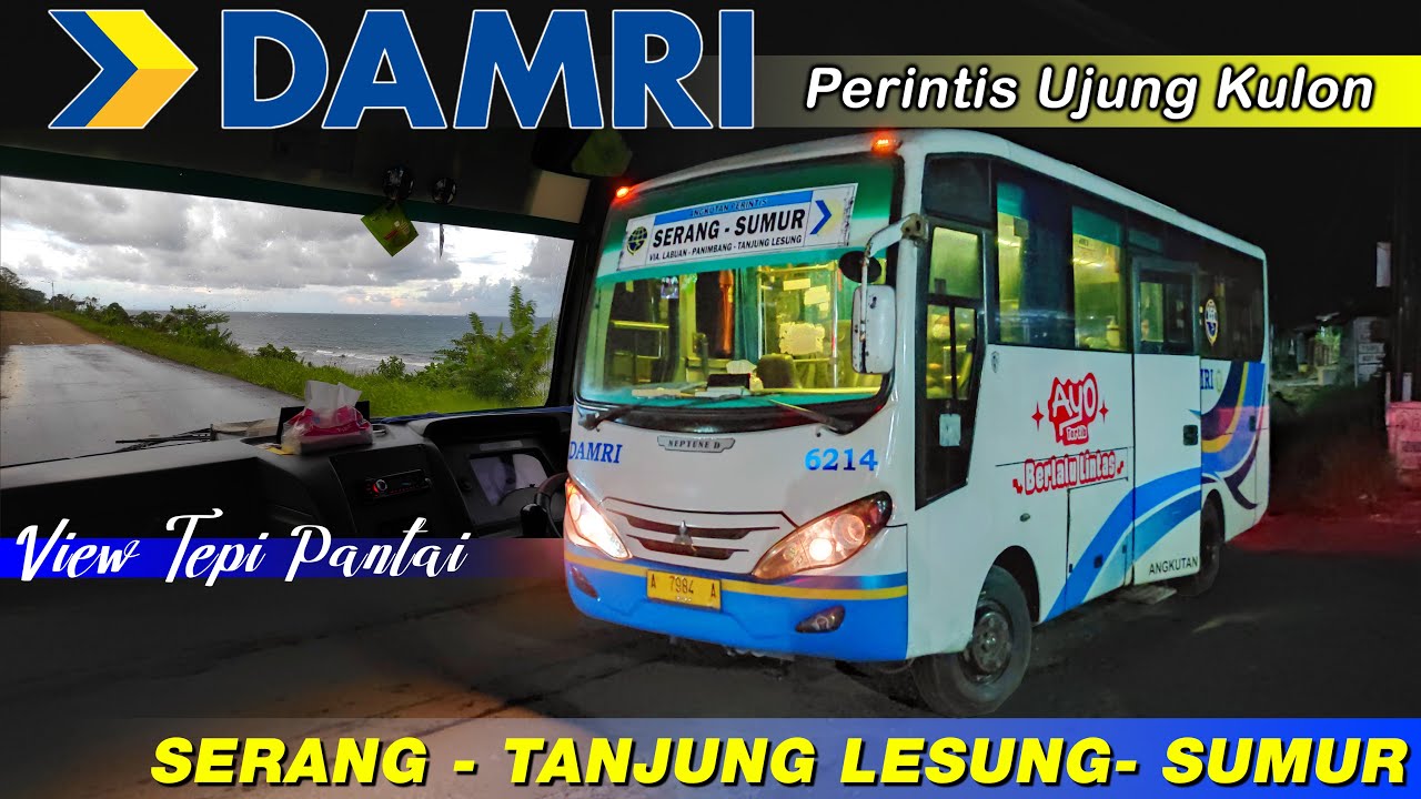 DINI HARI ke UJUNG KULON Naik Angkutan Umum | DAMRI Perintis Serang - Sumur #jelajahjawabarat 2