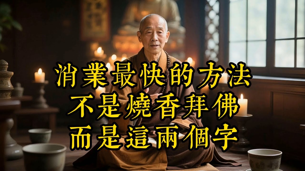 消業最快的方法，不是燒香拜佛，而是這兩個字#消業 #轉念 #佛法智慧 #心靈修行 #業力 #覺醒 #正能量 #因果 #改命 #身心靈