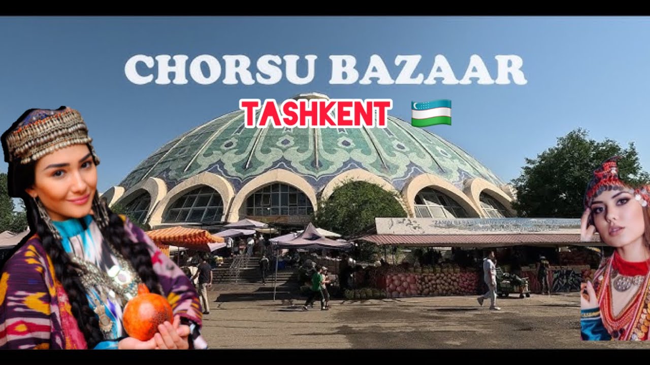 Tashkent Local Market Walking Tour | Walking Near Chorsu Market in Tashkent | Uzbekistan | 4K HDR