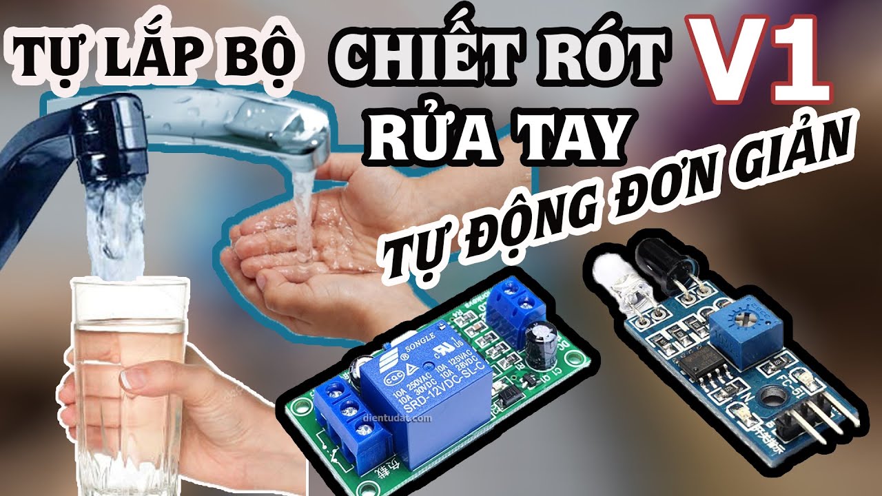 Tự lắp bộ chiết rót tự động đơn giản | Bộ rửa tay tự động tự lắp | Điện tử DAT