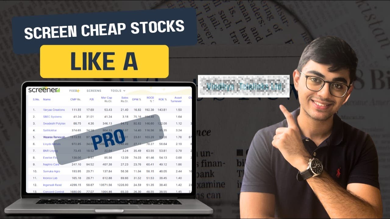 Identify Cheap Stocks ft. Vindhya Telelinks  | Smart Sync Services #investing #stockmarket