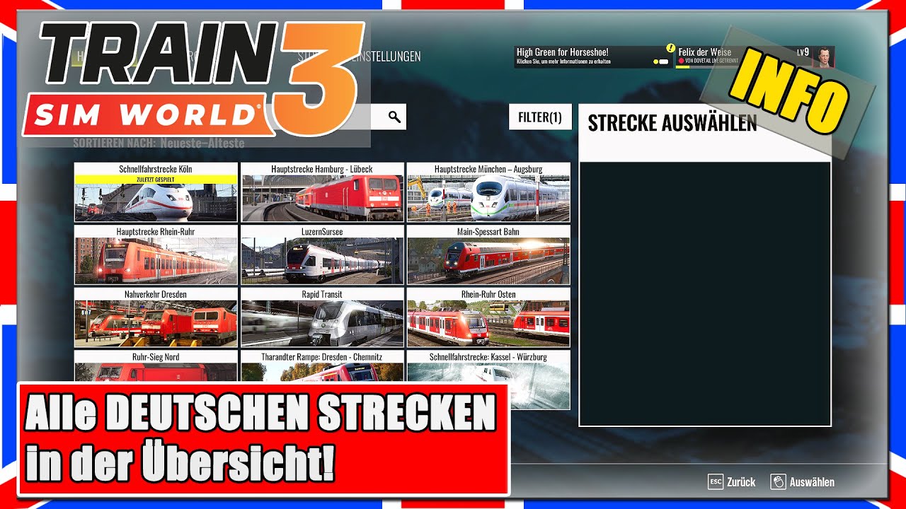 Train Sim World 3 Alle DEUTSCHEN STRECKEN f&uuml;r TSW 3 | DLC | TSW3 [Info]