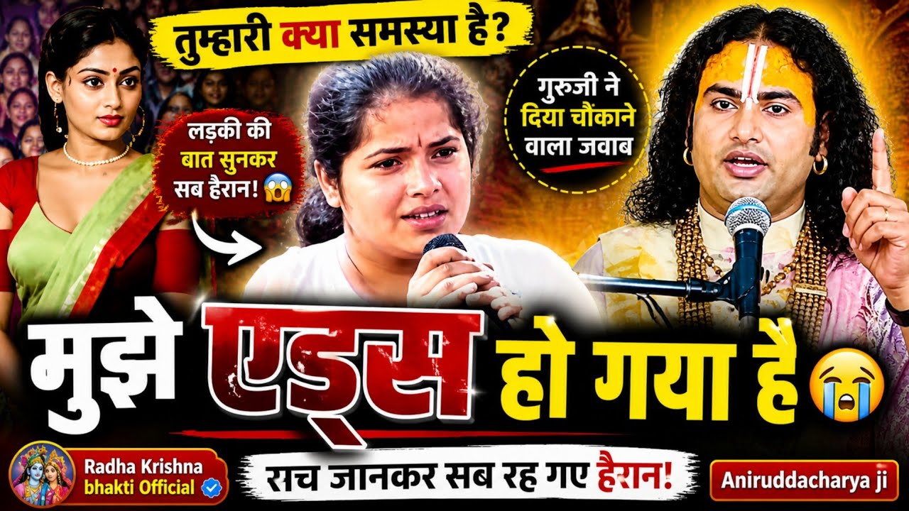 💥मुझे एड्स हो गया है गुरुजी | Radha Krishna Prashnotari | अनिरुद्धाचार्य जी