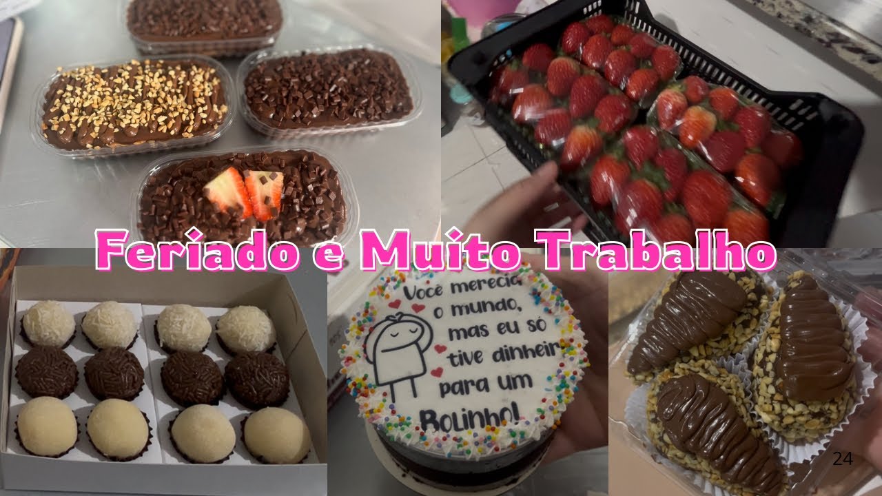 Quinta feira Feriado | Rotina Normal no Delivery | Confeitaria em Casa | Muito Trabalho 🙏🏻