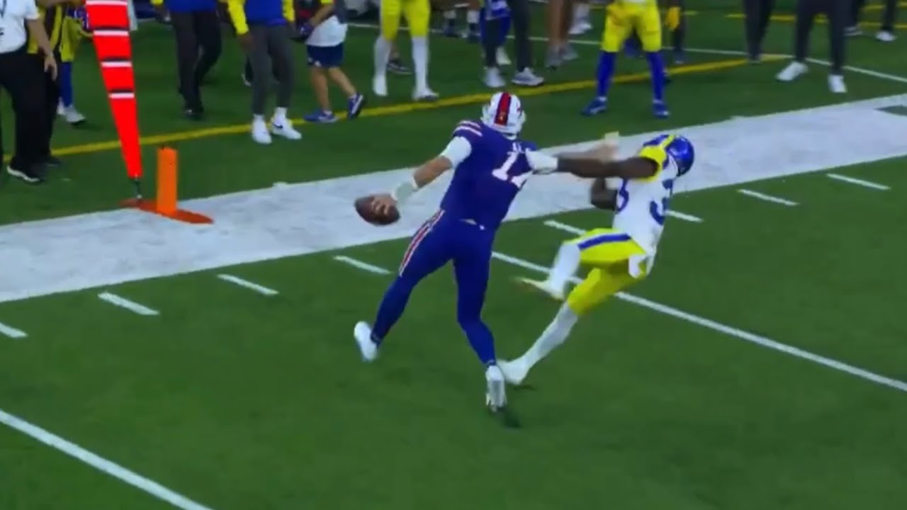 Josh Allen NASTY Stiff Arm on Nick Scott 😳 | Bills vs Rams