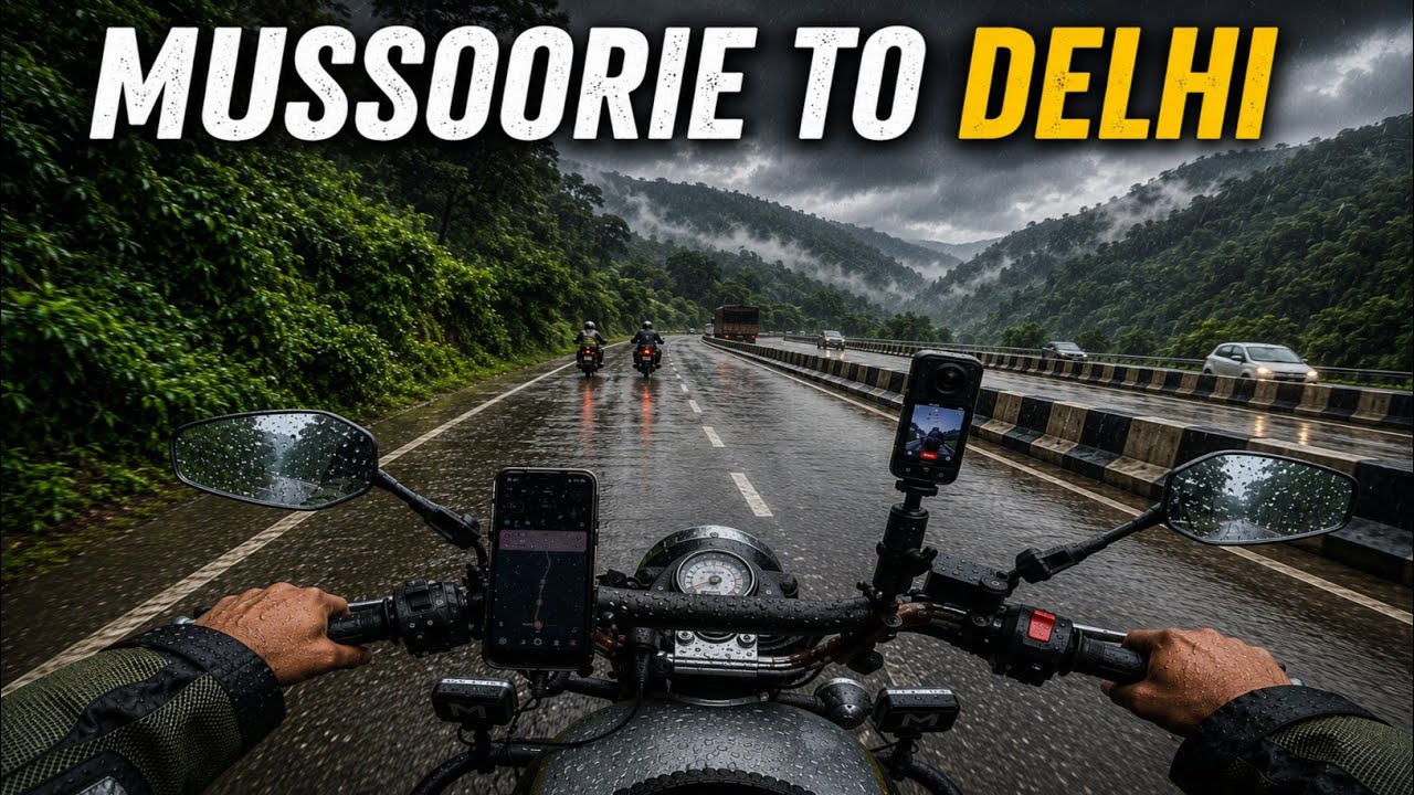 Mussoorie to Delhi 🌧️ |  Barish ne halat kharab kr di😤