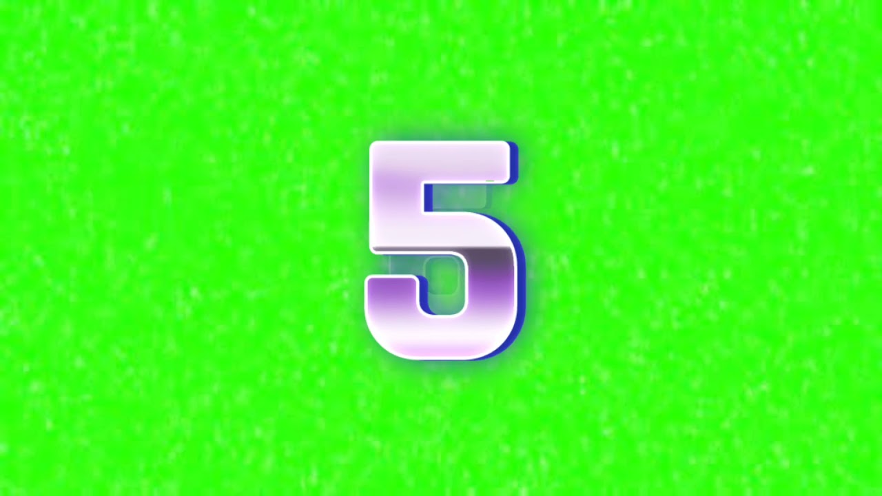 Number Count down Animation Green Screen #sv Creative
