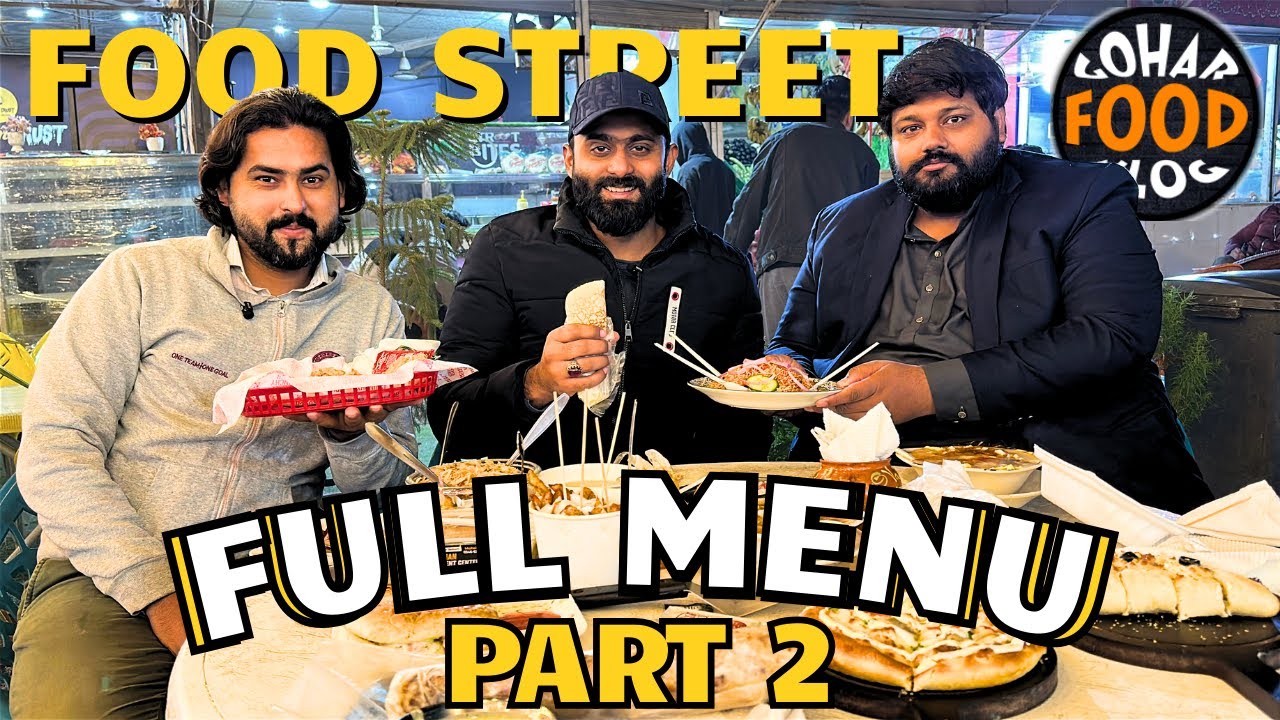 Full Menu of Food Street at Airport Housing Society Rawalpindi | Part 2