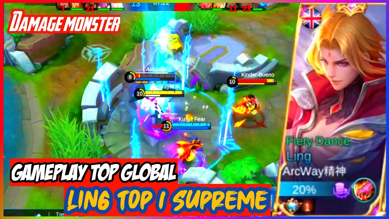 Ling TOP 1 GLOBAL SUPREME Damage monster | gameplay ling mobile legends
