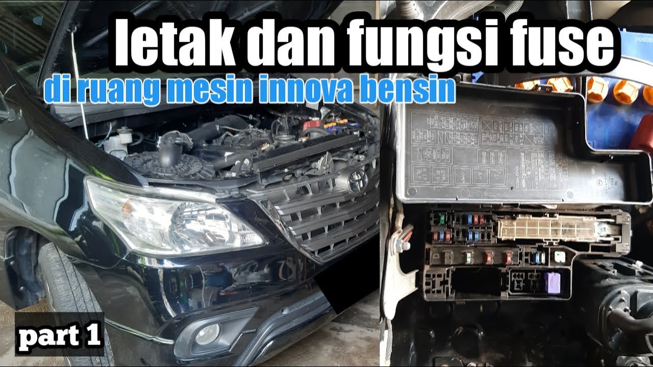 Letak dan Fungsi Sekering/Fuse Innova di Ruang Mesin || PART 1