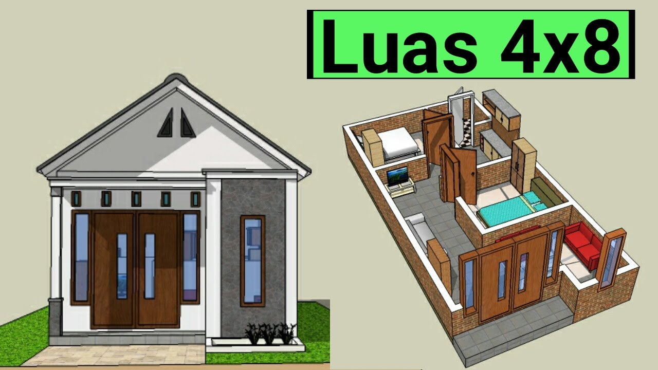 Rumah Ukuran 4x8 Meter │ RUMAH SEDERHANA DI DESA