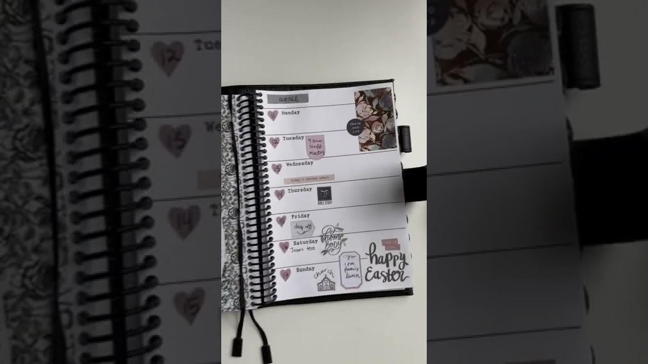 Easter planner spread