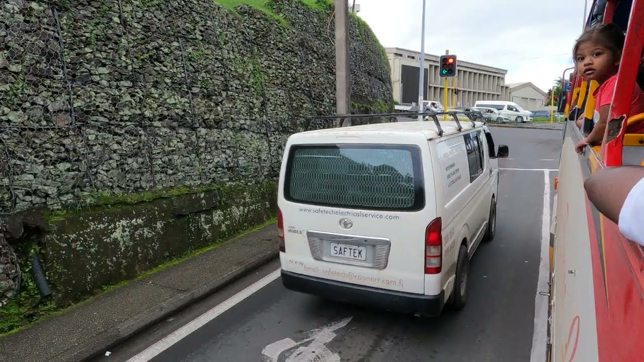 [4K][HD][SD]SUVA CITY BUS RIDE Fiji Road Trip 🇫🇯 on the Island of Viti Levu, Fiji June 2023
