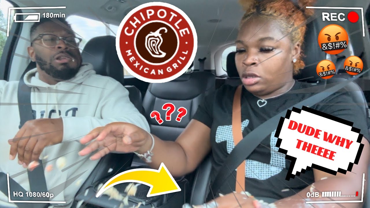 SMACKING MY ANGRY FIANCÉ CHIPOTLE OUT OF HER HAND WHILE SHE’S EATING TO SEE HER REACTION!