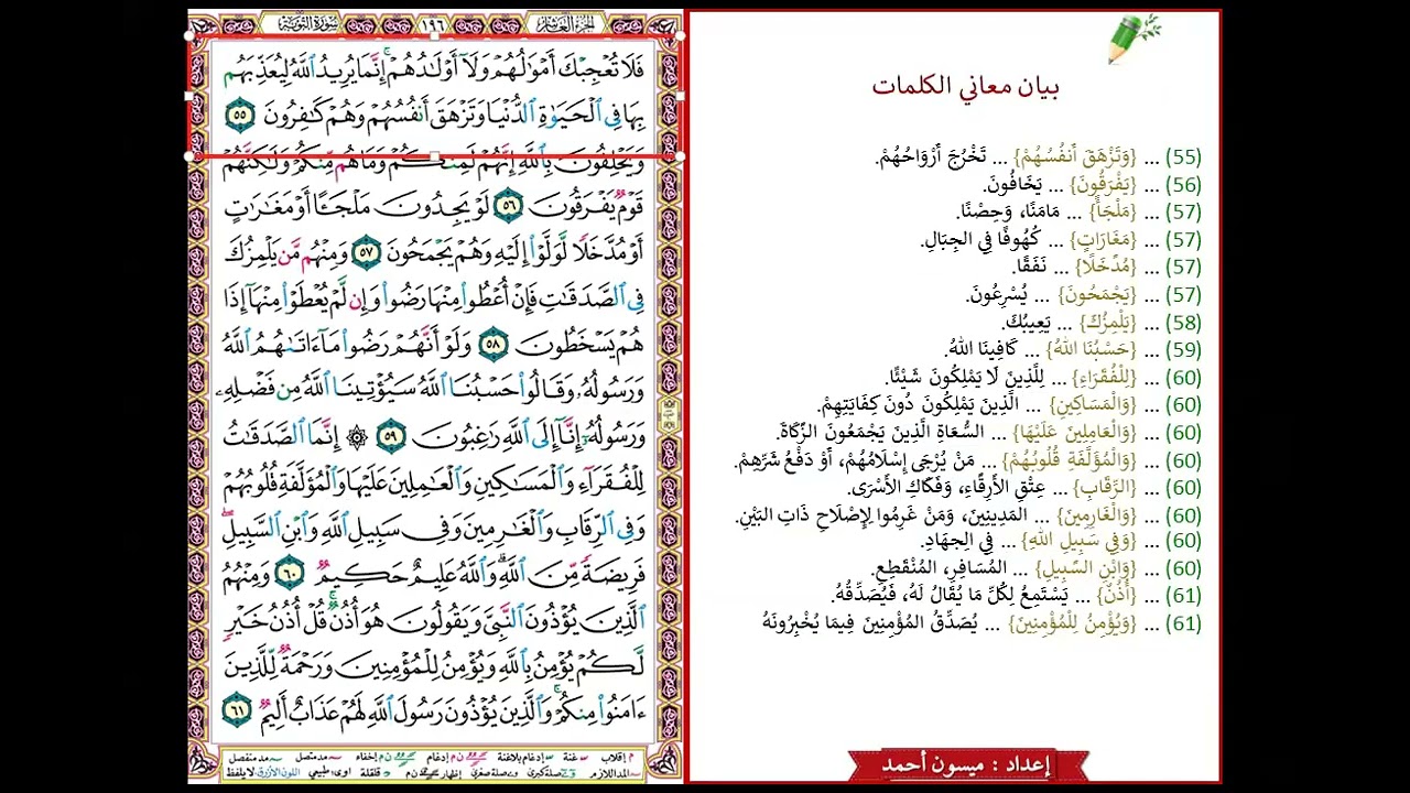 تفسير سورة التوبة ( 195+196)